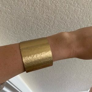 CJLA Hammered Gold Cuff